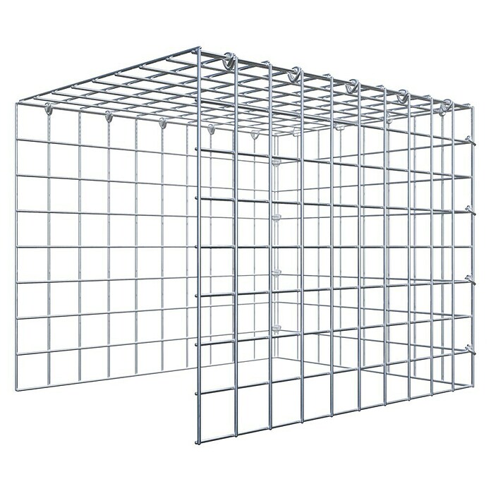 Gabiona Gabione Typ 4 (Zum Anbau in Länge & Höhe, 50 x 40 x 40 cm, Stahl, Maschenbreite: 50 mm, Maschenhöhe: 50 mm, C-Ring) | BAUHAUS