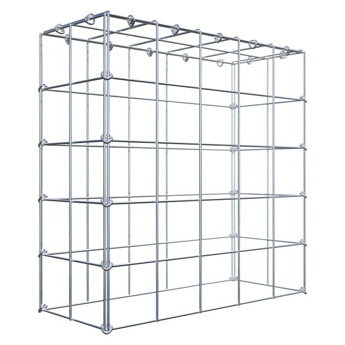 Gabiona Gabione Typ 3 (Zum Anbau in der Höhe, 50 x 20 x 50 cm, Stahl, Maschenbreite: 100 mm, Maschenhöhe: 100 mm, C-Ring) | BAUHAUS