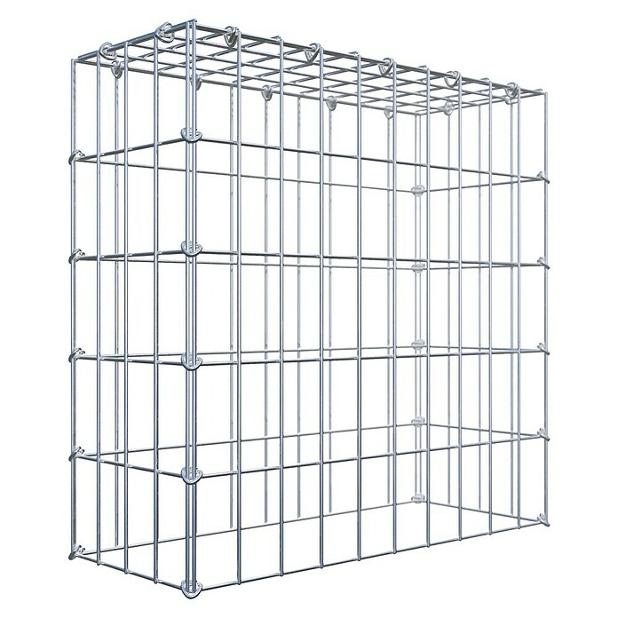 Gabiona Gabione Typ 3 (Zum Anbau in der Höhe, 50 x 20 x 50 cm, Stahl, Maschenbreite: 50 mm, Maschenhöhe: 100 mm, C-Ring) | BAUHAUS