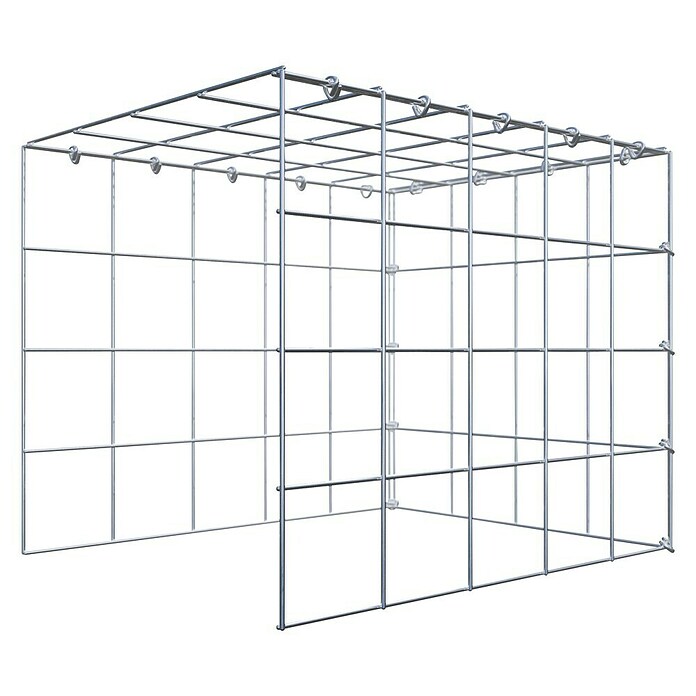 Gabiona Gabione Typ 4 (Zum Anbau in Länge & Höhe, 50 x 40 x 40 cm, Stahl, Maschenbreite: 100 mm, Maschenhöhe: 100 mm, C-Ring) | BAUHAUS