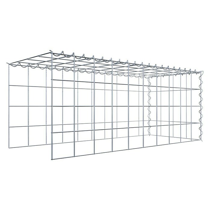 Gabiona Gabione Typ 4 (Zum Anbau in Länge & Höhe, 100 x 40 x 40 cm, Stahl, Maschenbreite: 100 mm, Maschenhöhe: 100 mm, Spirale) | BAUHAUS
