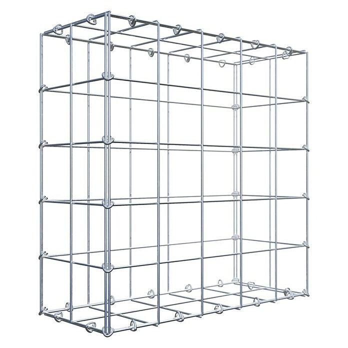 Gabiona Gabione (50 x 20 x 50 cm, Stahl, Maschenbreite: 100 mm, Maschenhöhe: 100 mm, C-Ring) | BAUHAUS