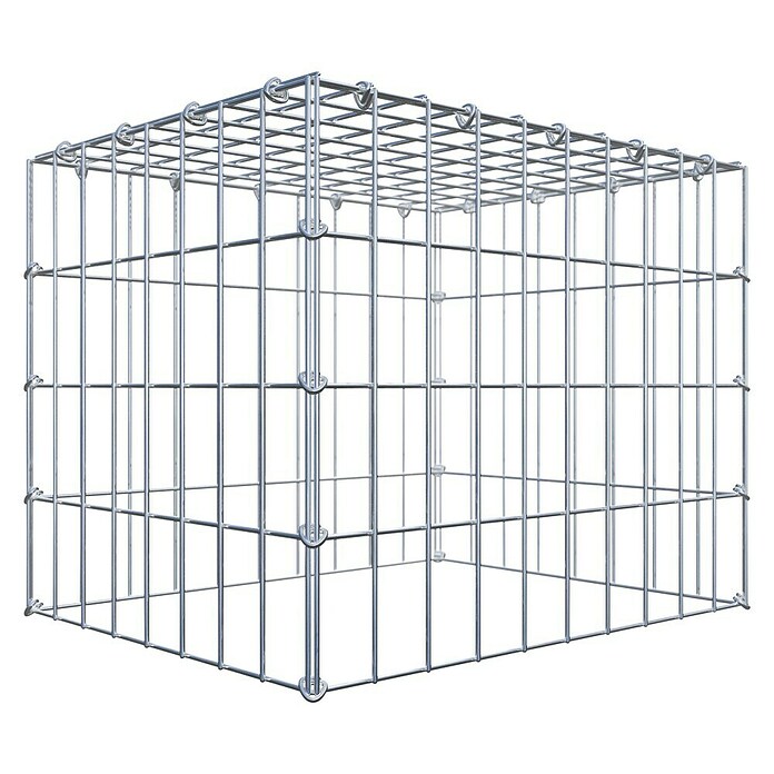 Gabiona Gabione Typ 3 (Zum Anbau in der Höhe, 50 x 40 x 40 cm, Stahl, Maschenbreite: 50 mm, Maschenhöhe: 100 mm, C-Ring) | BAUHAUS