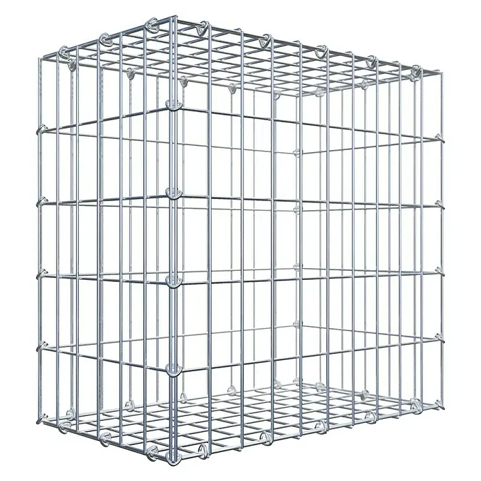Gabiona Gabione - 50 x 30 x 50 cm, Stahl, Maschenbreite: 50 mm, Maschenhöhe: 100 mm - Ein Gabionenkorb aus verzinktem Drahtgeflecht. Robuste Konstruktion für vielfältige Anwendungen im Garten- und Landschaftsbau.
