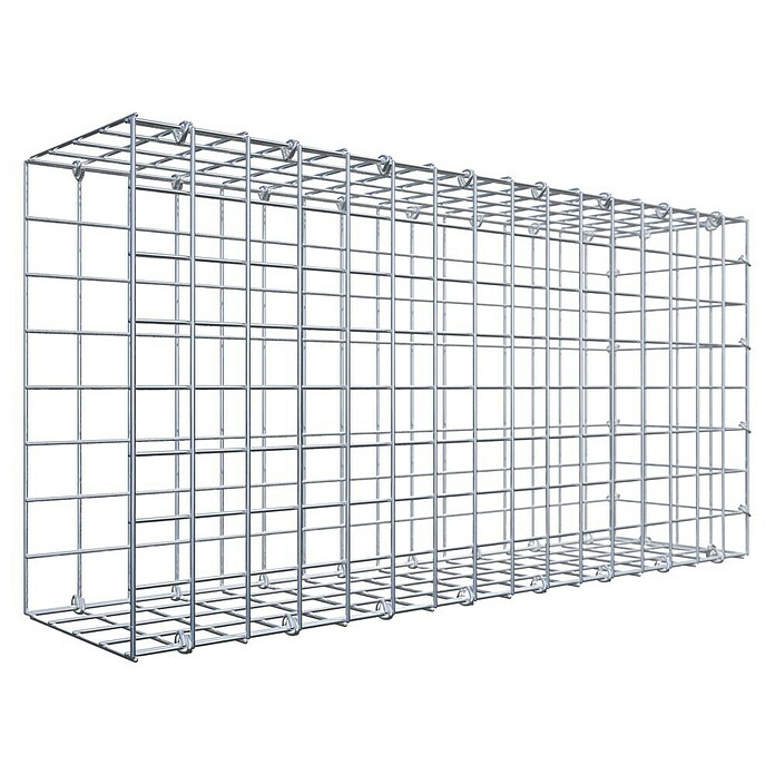 Gabiona Gabione Typ 2 (Zum Anbau in der Länge, 80 x 20 x 40 cm, Stahl, Maschenbreite: 50 mm, Maschenhöhe: 50 mm, C-Ring) | BAUHAUS
