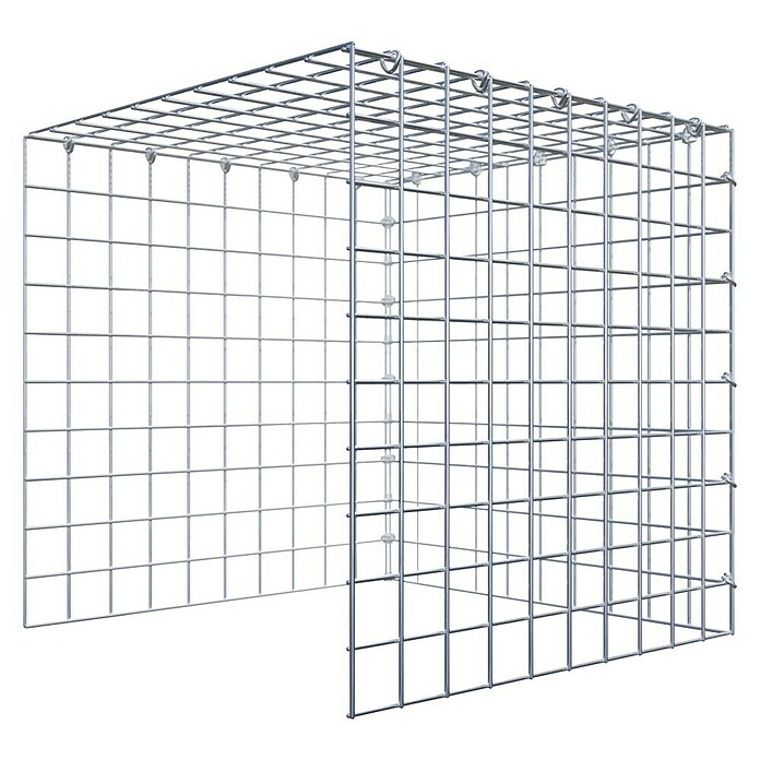 Gabiona Gabione Typ 4 (Zum Anbau in Länge & Höhe, 50 x 50 x 50 cm, Stahl, Maschenbreite: 50 mm, Maschenhöhe: 50 mm, C-Ring) | BAUHAUS