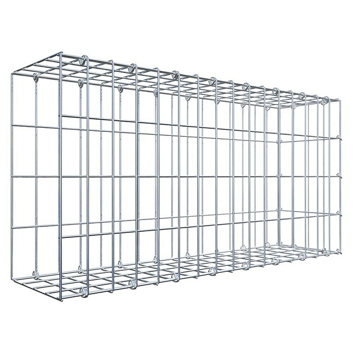 Gabiona Gabione Typ 2 (Zum Anbau in der Länge, 80 x 20 x 40 cm, Stahl, Maschenbreite: 50 mm, Maschenhöhe: 100 mm, C-Ring) | BAUHAUS