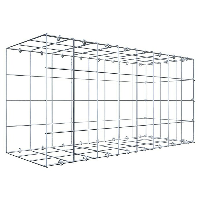 Gabiona Gabione Typ 2 (Zum Anbau in der Länge, 80 x 30 x 40 cm, Stahl, Maschenbreite: 100 mm, Maschenhöhe: 100 mm, C-Ring) | BAUHAUS