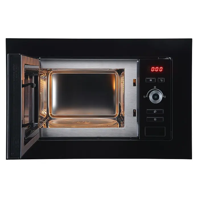 BAUHAUS Buffetschrank Sandra - Breite: 120 cm, Weiß, Dekor Korpus: Weiß, Ausstattung: Mikrowelle - Offener Mikrowellenherd mit Drehteller und digitaler Anzeige, modernes Design für Ihre Küche.