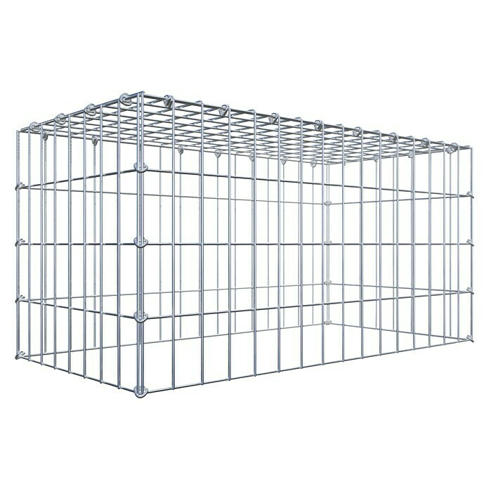 Gabiona Gabione Typ 3 (Zum Anbau in der Höhe, 80 x 40 x 40 cm, Maschenbreite: 50 mm, Maschenhöhe: 100 mm, C-Ring) | BAUHAUS