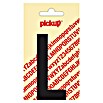 Pickup Etiqueta adhesiva (Motivo: L, Negro, Altura: 90 mm)