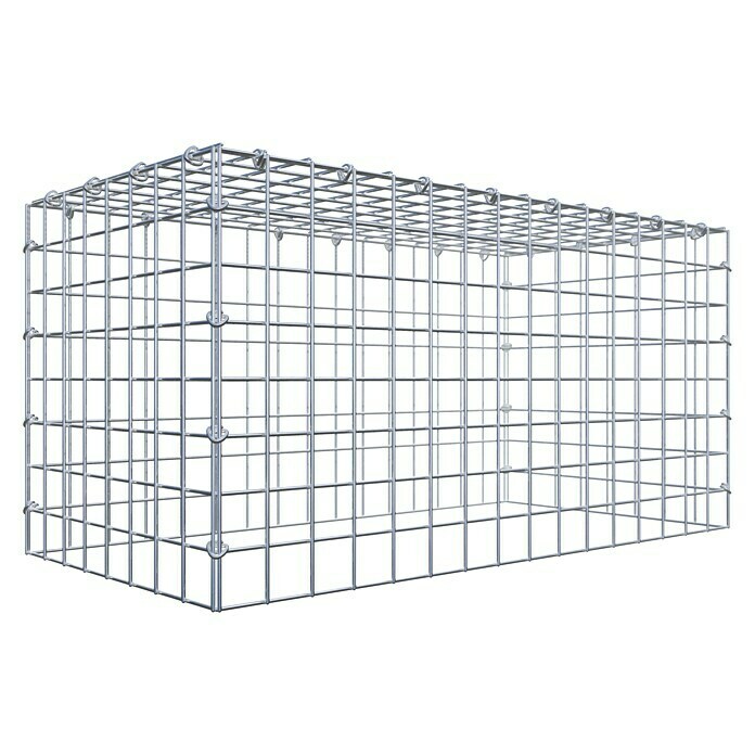 Gabiona Gabione Typ 3 (Zum Anbau in der Höhe, 80 x 40 x 40 cm, Maschenbreite: 50 mm, Maschenhöhe: 50 mm, C-Ring) | BAUHAUS