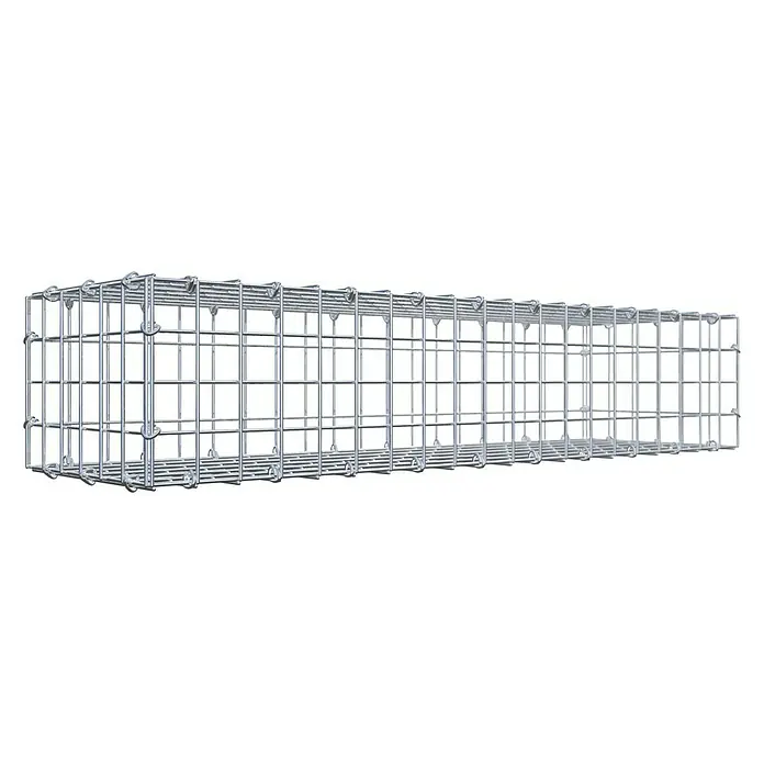 Gabiona Gabione - 100 x 30 x 20 cm, Stahl, Maschenbreite: 50 mm, Maschenhöhe: 50 mm, C-Ring - Gabionen-Drahtkorb für dekorative Gestaltung und Hangbefestigung. Robuste Konstruktion für vielfältige Anwendungen im Garten- und Landschaftsbau.