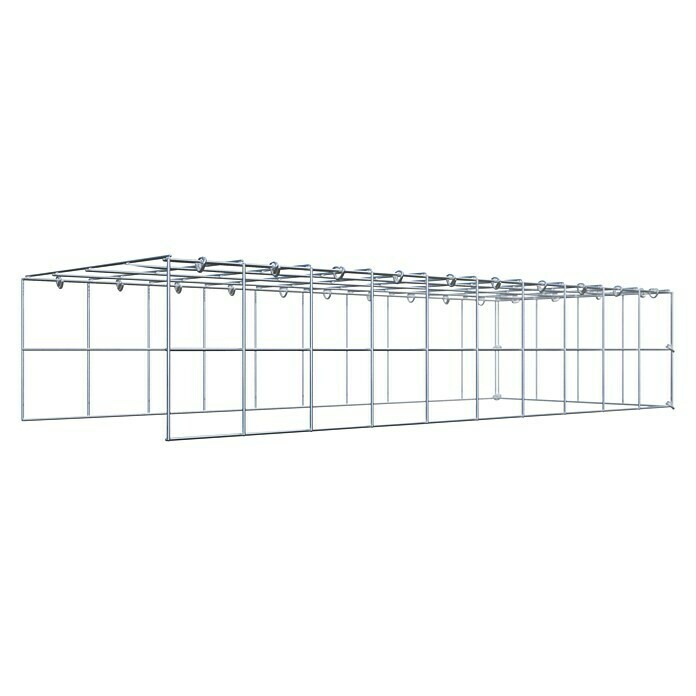 Gabiona Gabione Typ 4 (Zum Anbau in Länge & Höhe, 100 x 40 x 20 cm, Stahl, Maschenbreite: 100 mm, Maschenhöhe: 100 mm, C-Ring) | BAUHAUS