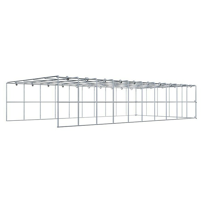 Gabiona Gabione Typ 4 (Zum Anbau in Länge & Höhe, 100 x 50 x 20 cm, Stahl, Maschenbreite: 100 mm, Maschenhöhe: 100 mm, C-Ring) | BAUHAUS