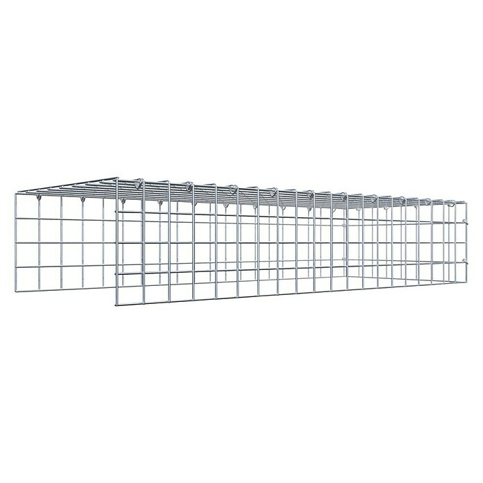 Gabiona Gabione Typ 4 (Zum Anbau in Länge & Höhe, 100 x 40 x 20 cm, Stahl, Maschenbreite: 50 mm, Maschenhöhe: 50 mm, C-Ring) | BAUHAUS