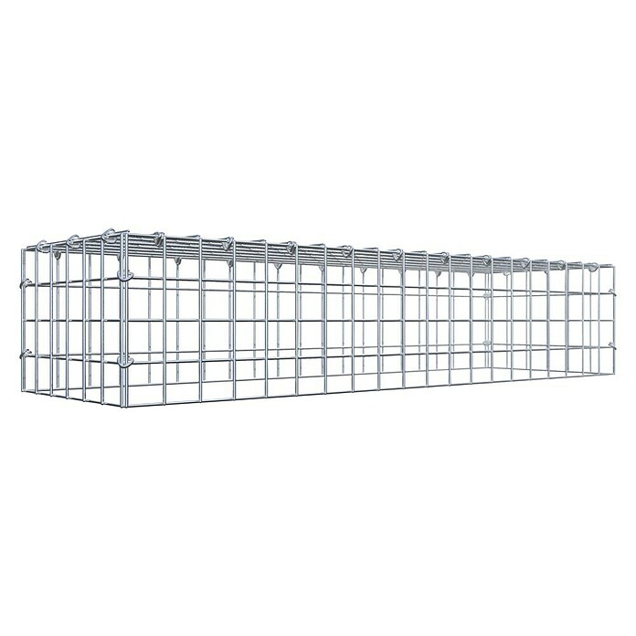 Gabiona Gabione Typ 3 (Zum Anbau in der Höhe, 100 x 30 x 20 cm, Stahl, Maschenbreite: 50 mm, Maschenhöhe: 50 mm, C-Ring) | BAUHAUS