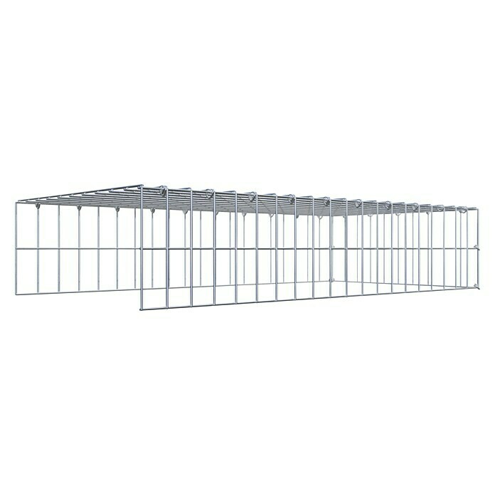 Gabiona Gabione Typ 4 (Zum Anbau in Länge & Höhe, 100 x 50 x 20 cm, Stahl, Maschenbreite: 50 mm, Maschenhöhe: 100 mm, C-Ring) | BAUHAUS