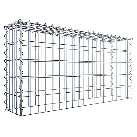 Gabiona Gabione Typ 3 (Zum Anbau in der Höhe, 100 x 20 x 50 cm, Stahl, Maschenbreite: 50 mm, Maschenhöhe: 100 mm, Spirale)