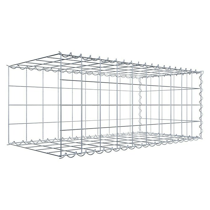 Gabiona Gabione Typ 2 (Zum Anbau in der Länge, 100 x 50 x 40 cm, Stahl, Maschenbreite: 100 mm, Maschenhöhe: 100 mm, Spirale) | BAUHAUS