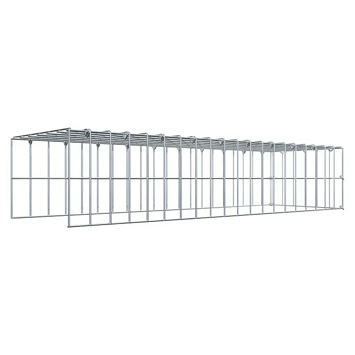 Gabiona Gabione Typ 4 - Zum Anbau in Länge & Höhe, 100 x 30 x 20 cm, Stahl, Maschenbreite: 50 mm, Maschenhöhe: 100 mm, C-Ring - Hier ist ein geradliniger Kabelkanal aus Metalldrahtgitter. Er ist ideal für die Organisation von Kabeln in verschiedensten Umgebungen.