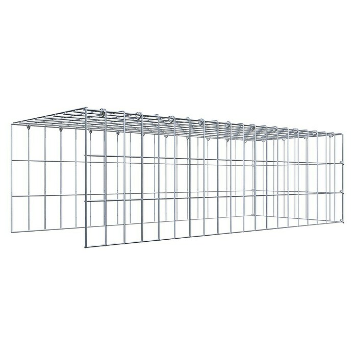 Gabiona Gabione Typ 4 (Zum Anbau in Länge & Höhe, 100 x 40 x 30 cm, Stahl, Maschenbreite: 50 mm, Maschenhöhe: 100 mm, C-Ring) | BAUHAUS