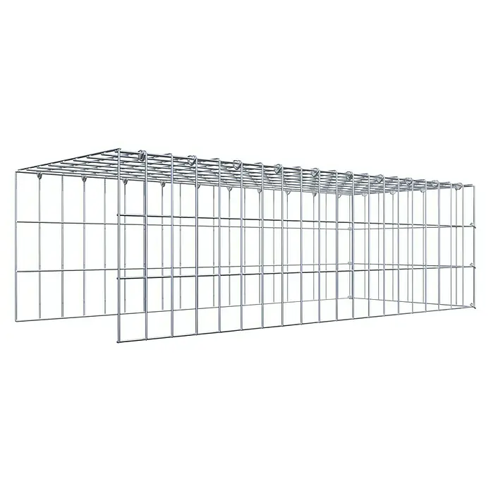 Gabiona Gabione Typ 4 - Zum Anbau in Länge & Höhe, 100 x 40 x 30 cm, Stahl, Maschenbreite: 50 mm, Maschenhöhe: 100 mm, C-Ring - Metall-Drahtgitterbox, ideal für vielfältige Anwendungen im Garten- und Landschaftsbau. Robuste Konstruktion für Steine oder Pflanzen.