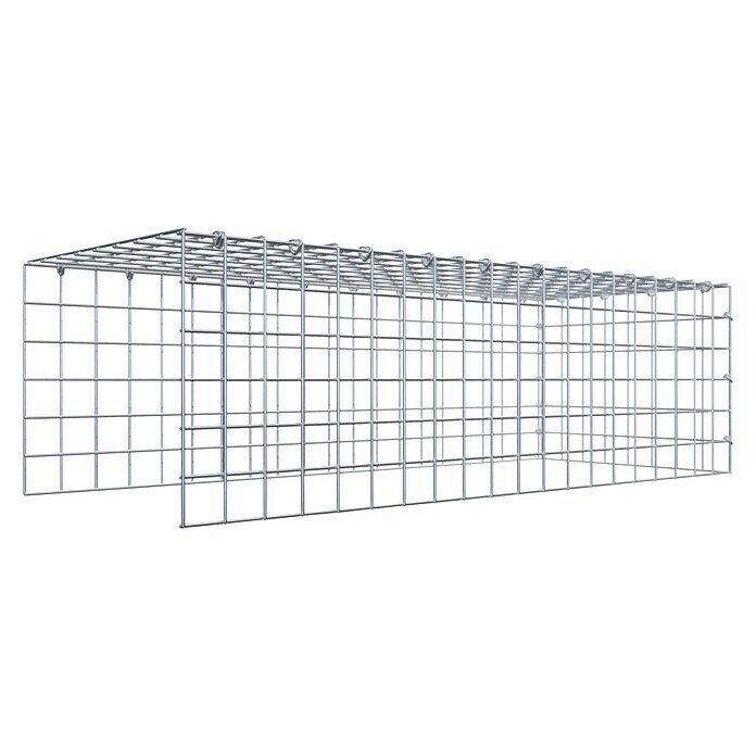 Gabiona Gabione Typ 4 (Zum Anbau in Länge & Höhe, 100 x 40 x 30 cm, Stahl, Maschenbreite: 50 mm, Maschenhöhe: 50 mm, C-Ring) | BAUHAUS