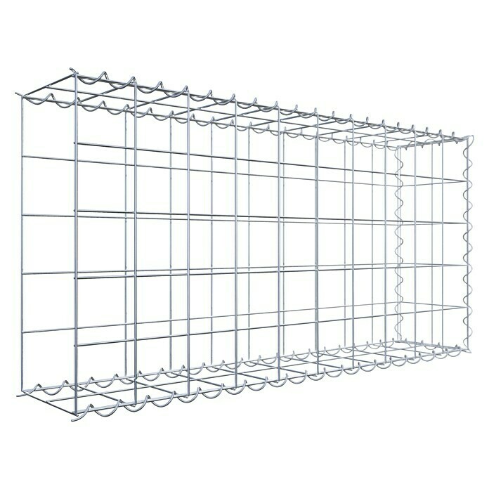 Gabiona Gabione Typ 2 (Zum Anbau in der Länge, 100 x 20 x 50 cm, Stahl, Maschenbreite: 100 mm, Maschenhöhe: 100 mm, Spirale) | BAUHAUS