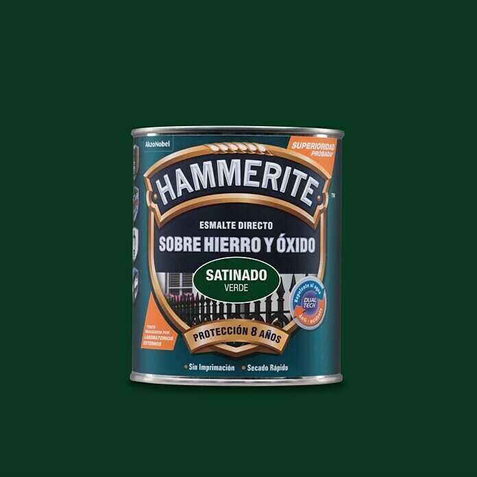 Hammerite Esmalte para metal Hierro y óxido  (Verde, 2,5 l, Satinado)