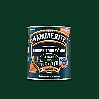 Hammerite Esmalte para metal Hierro y óxido (Verde, 2,5 l, Satinado)