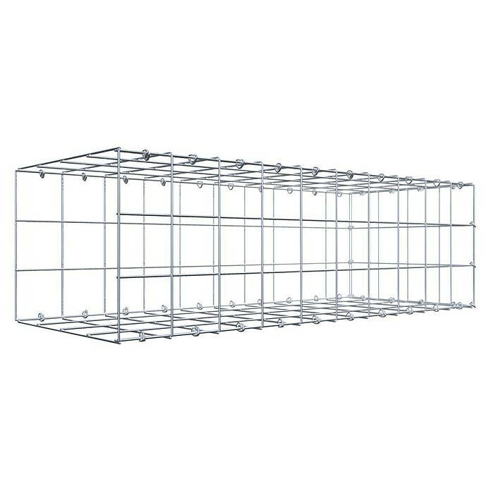 Gabiona Gabione Typ 2 (Zum Anbau in der Länge, 100 x 40 x 30 cm, Stahl, Maschenbreite: 100 mm, Maschenhöhe: 100 mm, C-Ring) | BAUHAUS