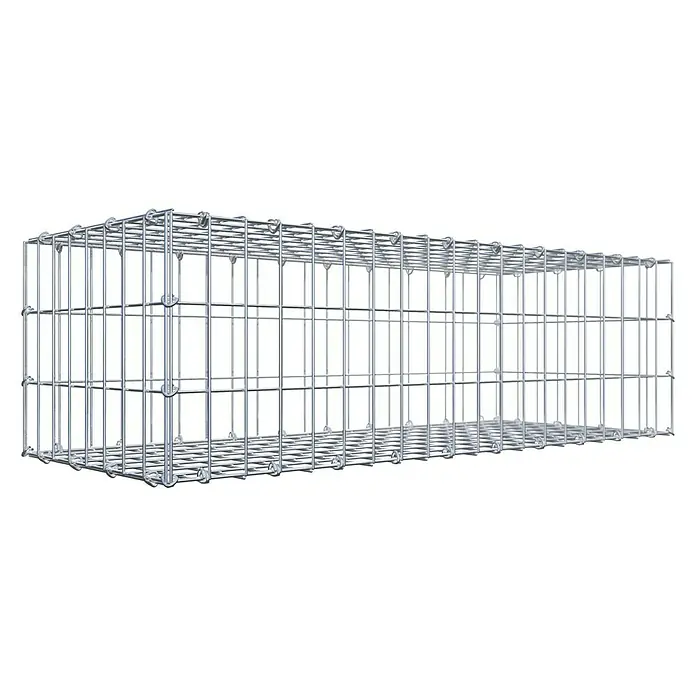 Gabiona Gabione - 100 x 40 x 30 cm, Stahl, Maschenbreite: 50 mm, Maschenhöhe: 100 mm, C-Ring - Gabione aus Metall, ein vielseitiges und robustes Produkt für Landschaftsbau und dekorative Zwecke. Ideal zur Gestaltung von Außenbereichen.
