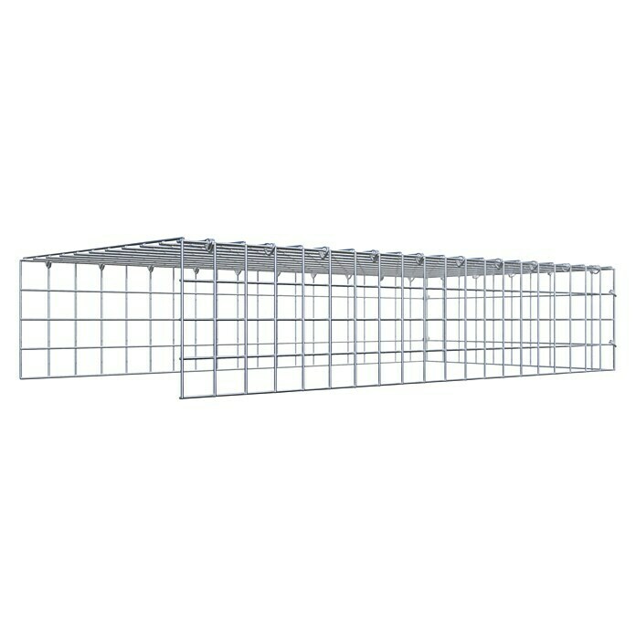 Gabiona Gabione Typ 4 (Zum Anbau in Länge & Höhe, 100 x 50 x 20 cm, Stahl, Maschenbreite: 50 mm, Maschenhöhe: 50 mm, C-Ring) | BAUHAUS