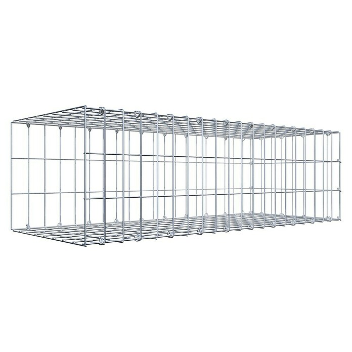 Gabiona Gabione Typ 2 (Zum Anbau in der Länge, 100 x 40 x 30 cm, Stahl, Maschenbreite: 50 mm, Maschenhöhe: 100 mm, C-Ring) | BAUHAUS