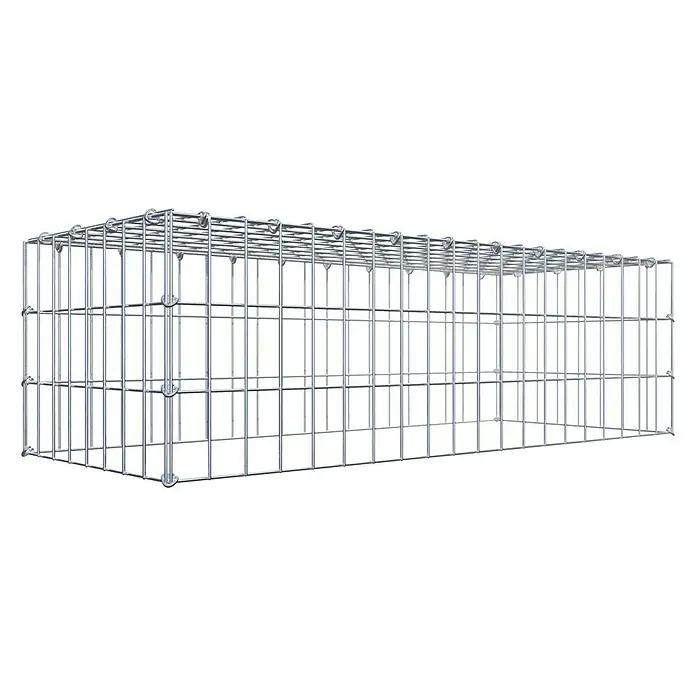 Gabiona Gabione Typ 3 - Zum Anbau in der Höhe, 100 x 40 x 30 cm, Stahl, Maschenbreite: 50 mm, Maschenhöhe: 100 mm, C-Ring - Ein Gabionenkorb aus Drahtgeflecht, ideal für Gartengestaltung und als Stützmauer. Robuste Konstruktion für vielseitige Anwendungen.