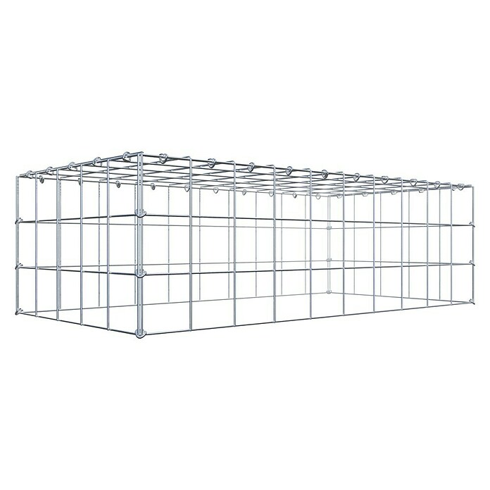 Gabiona Gabione Typ 3 (Zum Anbau in der Höhe, 100 x 50 x 30 cm, Stahl, Maschenbreite: 100 mm, Maschenhöhe: 100 mm, C-Ring) | BAUHAUS