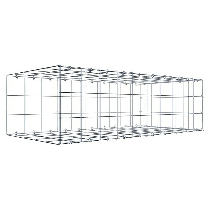 Gabiona Gabione Typ 2 (Zum Anbau in der Länge, 100 x 50 x 30 cm, Stahl, Maschenbreite: 100 mm, Maschenhöhe: 100 mm, C-Ring) | BAUHAUS