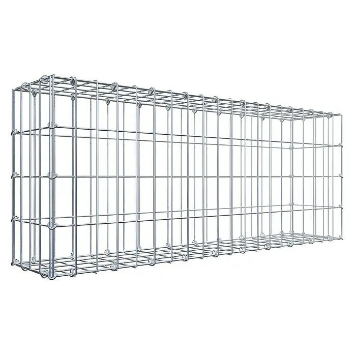 Gabiona Gabione - 100 x 20 x 40 cm, Stahl, Maschenbreite: 50 mm, Maschenhöhe: 100 mm, C-Ring - Gabione, ein Drahtkorb für Steine zur Garten- und Landschaftsgestaltung. Robuste Konstruktion für vielfältige Einsatzmöglichkeiten im Außenbereich.