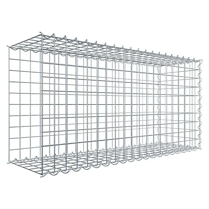 Gabiona Gabione Typ 2 - Zum Anbau in der Länge, 100 x 30 x 50 cm, Stahl, Maschenbreite: 50 mm, Maschenhöhe: 50 mm, Spirale - Ein Gabionenkorb aus Drahtgeflecht, ideal für Garten- und Landschaftsbau, bietet Stabilität und Flexibilität für kreative Gestaltungsideen.