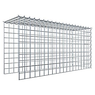 Gabiona Gabione Typ 4 (Zum Anbau in Länge & Höhe, 100 x 30 x 50 cm, Stahl, Maschenbreite: 50 mm, Maschenhöhe: 50 mm, Spirale)