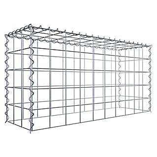 Gabiona Gabione Typ 3 (Zum Anbau in der Höhe, 100 x 30 x 50 cm, Stahl, Maschenbreite: 100 mm, Maschenhöhe: 100 mm, Spirale)