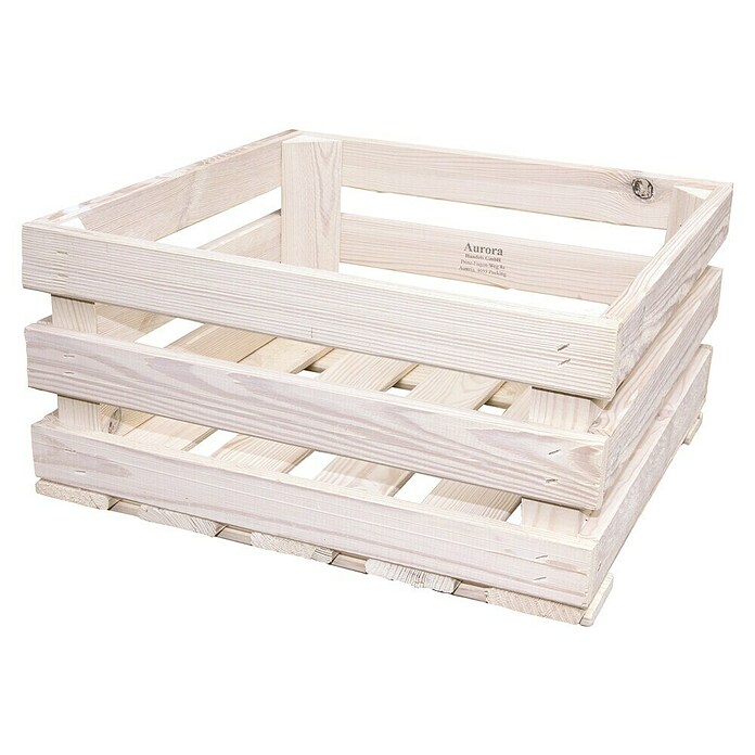 Holzkiste (L x B x H: 40 x 20,7 x 21,4 cm, Weiß)