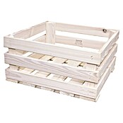 Holzkiste (L x B x H: 40 x 20,7 x 21,4 cm, Weiß)