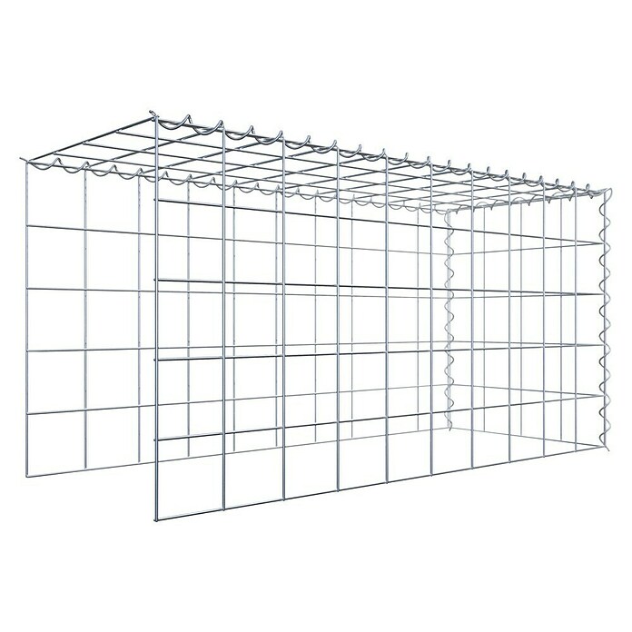Gabiona Gabione Typ 4 (Zum Anbau in Länge & Höhe, 100 x 40 x 50 cm, Stahl, Maschenbreite: 100 mm, Maschenhöhe: 100 mm, Spirale) | BAUHAUS