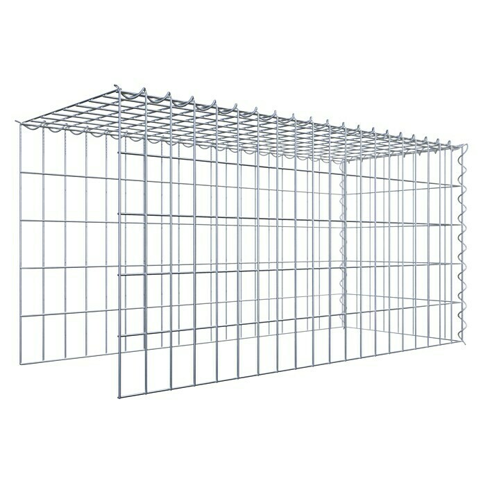 Gabiona Gabione Typ 4 (Zum Anbau in Länge & Höhe, 100 x 40 x 50 cm, Stahl, Maschenbreite: 50 mm, Maschenhöhe: 100 mm, Spirale) | BAUHAUS