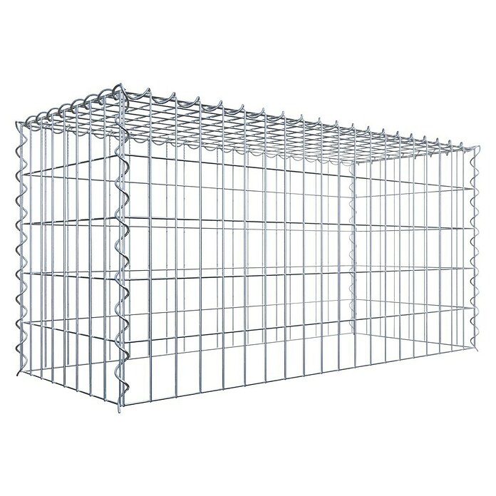 Gabiona Gabione Typ 3 (Zum Anbau in der Höhe, 100 x 40 x 50 cm, Stahl, Maschenbreite: 50 mm, Maschenhöhe: 100 mm, Spirale) | BAUHAUS