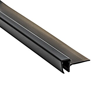 Perfil de sellado de cruce L (200 x 3,12 x 1,3 cm, Negro)