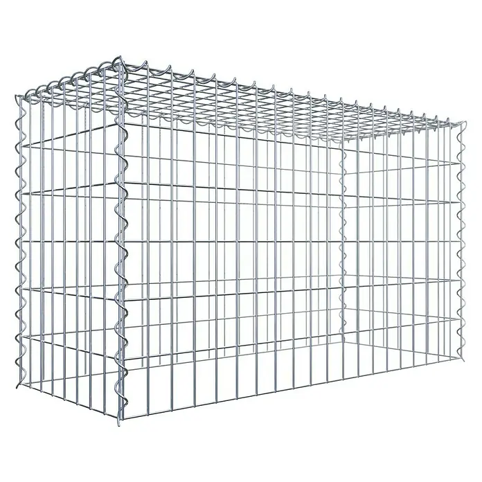 Gabiona Gabione Typ 3 - Zum Anbau in der Höhe, 100 x 40 x 60 cm, Stahl, Maschenbreite: 50 mm, Maschenhöhe: 100 mm, Spirale - Ein Gabionen-Drahtkorb, ideal für Gartenmauern und Landschaftsbau, bietet robuste Stabilität und modernes Design. Perfekt für kreative Gestaltungsideen.