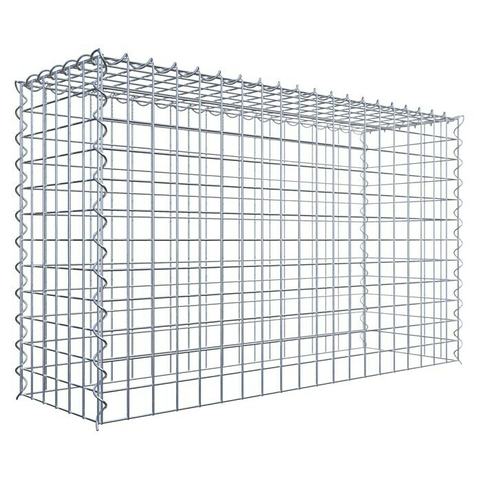 Gabiona Gabione Typ 3 (Zum Anbau in der Höhe, 100 x 30 x 60 cm, Stahl, Maschenbreite: 50 mm, Maschenhöhe: 50 mm, Spirale)